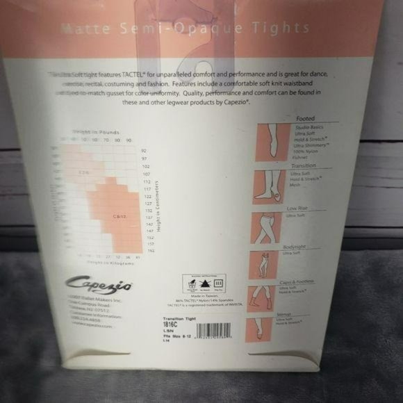 Capezio transition tight sz 8-12 ultra soft #1816C - Picture 5 of 7